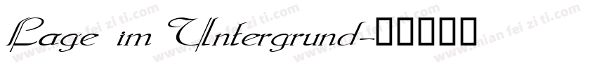 Lage im Untergrund字体转换